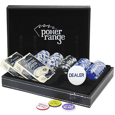 Набор для игры в покер "Premium 100" 2 колоды карт, 104 фишки инфо 312b.