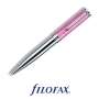 Шариковая ручка Filofax "Fashion" Цвет: серебряный с розовым Размер: Mini 3,8 см х 2 см инфо 1127b.