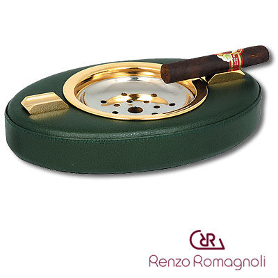 Настольная пепельница на 2 сигары, зеленая Пепельница Renzo Romagnoli 2007 г инфо 5294b.