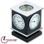 Часы с термометром, гигрометром и компасом, черные Часы настенные, настольные Linea del Tempo 2007 г инфо 5599b.