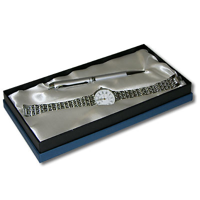 Набор подарочный Bossman (ручка шариковая и часы наручные Unisex) Bossman 2006 г ; Упаковка: подарочная коробка инфо 11618b.