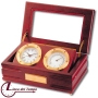 Часы с термометром в деревянной шкатулке Часы настенные, настольные Linea del Tempo 2007 г инфо 2692a.