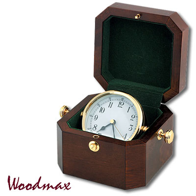 Часы настольные, в шкатулке, коричневые Часы настенные, настольные Woodmax 2007 г инфо 8096c.