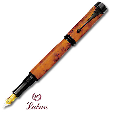 Ручка перьевая "Baron" корень вереска Цвет: черный, ореховый инфо 8260c.