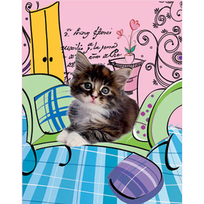 Пакет подарочный "Котенок", 18 см x 23 см x 10 см бумага Изготовитель: Китай Артикул: 16084 инфо 8547c.