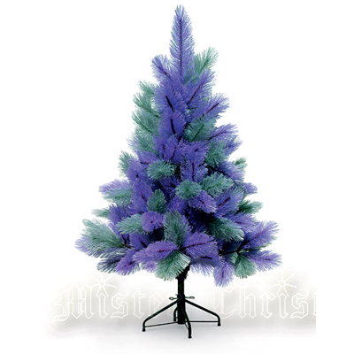 Елка новогодняя, цвет: фиолетовый, серый, 1,6 м Новогодняя продукция Mister Christmas 2007 г инфо 8918c.