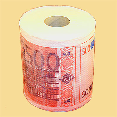 Туалетная бумага "500 евро" большая бумага Производитель: Россия Артикул: 01008 инфо 8975c.
