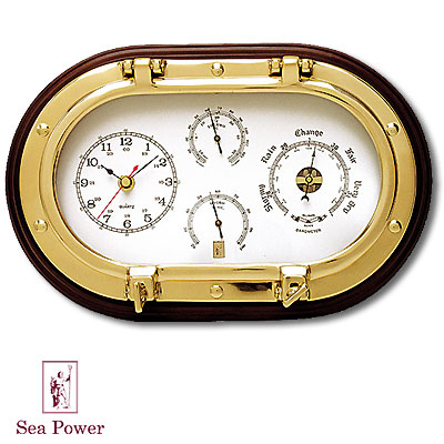 Часы с комплектом приборов (барометр, гигрометр и термометр) Sea Power 2007 г инфо 9053c.