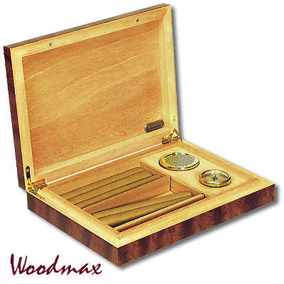 Хьюмидор на 10 сигар, коричневый Woodmax 2007 г инфо 9534c.