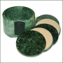 Набор подставок под горячее "Antique" темно-зеленый мрамор с использованием отполированного вручную мрамора инфо 7303d.