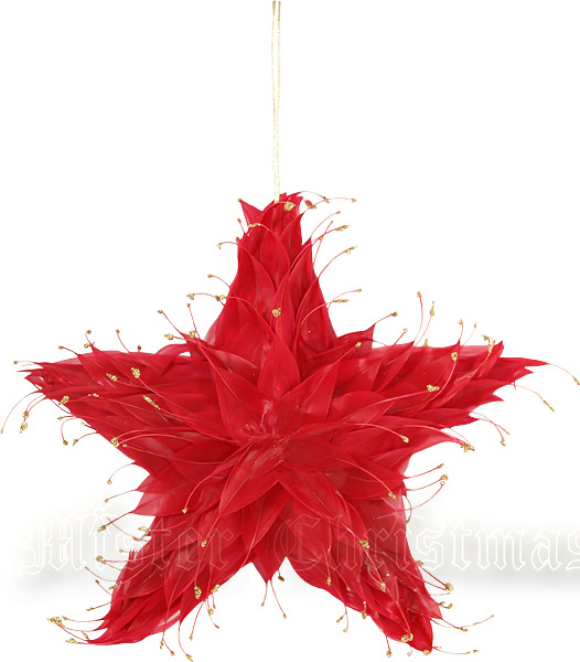 Интерьерное украшение "Звезда", цвет: красный, 18 см Высота: 18 см Цвет: красный инфо 8318d.