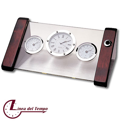 Часы с термометром настольные (A9073) Барометры и термометры Linea del Tempo 2007 г инфо 8391d.