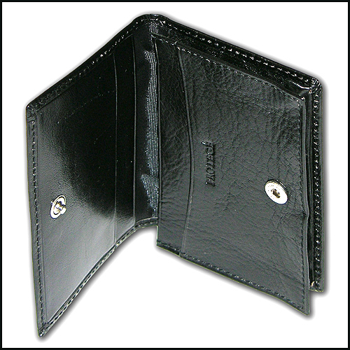 Портмоне черный для карточек "Priorite", 10,5 см х 7,5 см 10,5 см х 7,5 см инфо 8949d.