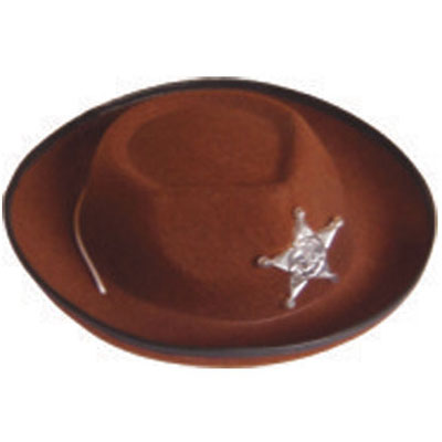 Шляпа карнавальная "Шериф", цвет: коричневый полиэстер Изготовитель: Китай Артикул: 15229 инфо 3087e.