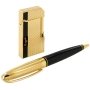 Набор подарочный "Caseti" Ручка шариковая, зажигалка, цвет: черный, золотистый см Производитель: Франция Артикул: CA13059-2 инфо 343a.