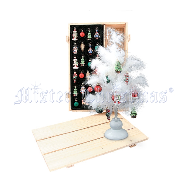 Набор из 24 игрушек+белая елочка GB-12 Новогодняя продукция Mister Christmas 2009 г инфо 13897f.